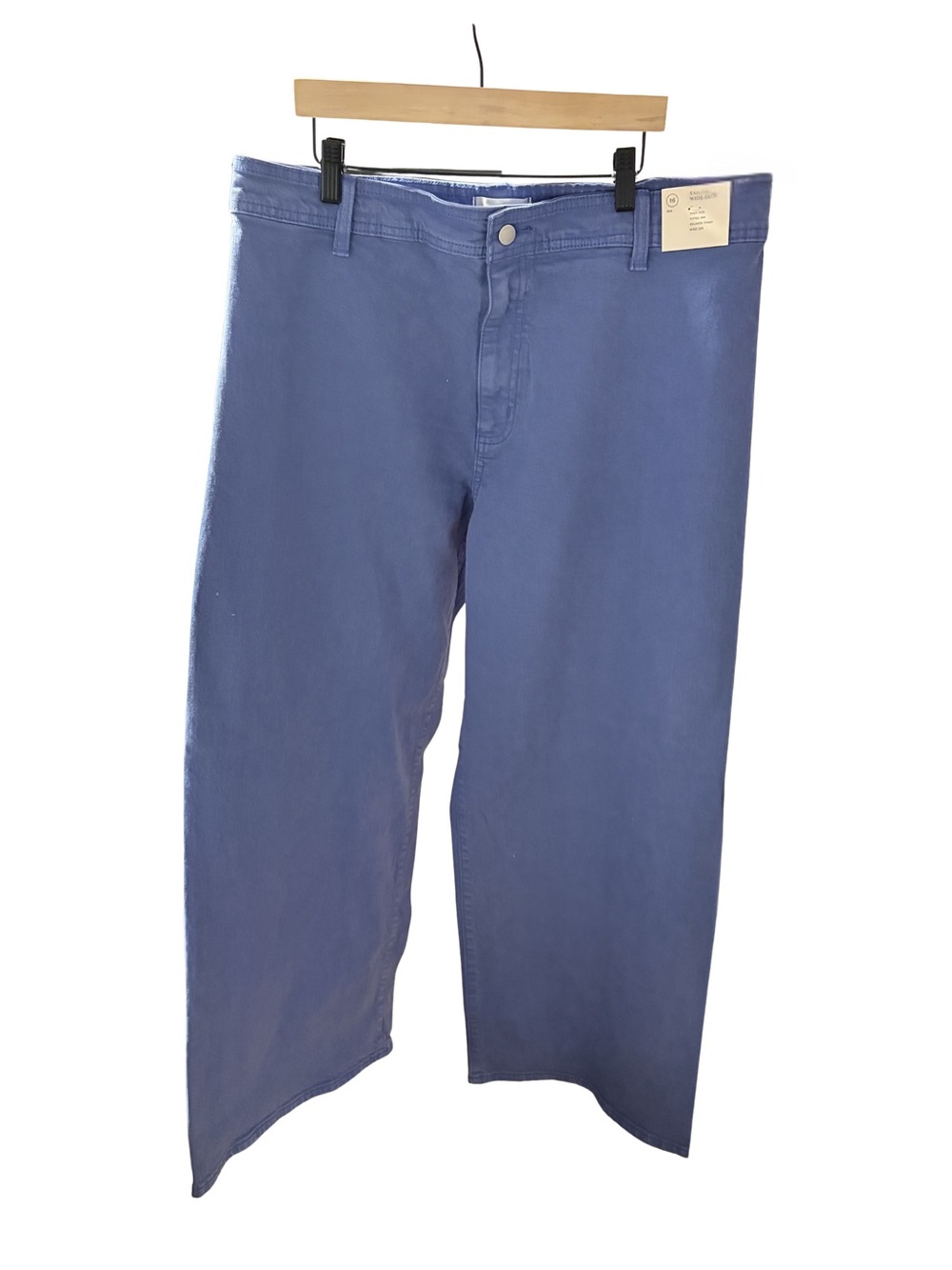 NWT Size 16 High-Rise Sailor, Wide Leg Ankle Jeans, Relaxed Fit, Amparo Blue